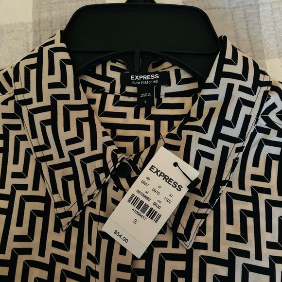 Express Slim Fit Portofino Shirt Size Small NWT - Picture 5 of 5